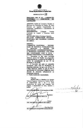 Resolução TRE-ES n.9/2001