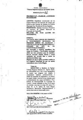 Resolução TRE-ES n.1/2002
